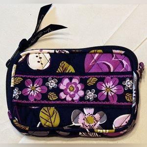 Vera Bradley Money Coin Wristlet Purse in Floral Nightingale
